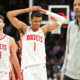 Houston Rockets Jabari Smith, Alperen Sengun, and Coach Stephen Silas