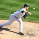 Michael King pitches at home for the New York Yankees.