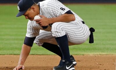 Alex Rodriguez takes some dirt with him in his final game with the New York Yankees.