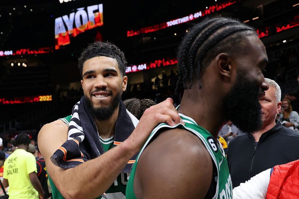 Celtics Jayson Tatum and Jaylen Brown