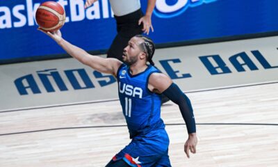 Jalen Brunson Playing Basketball For Team USA