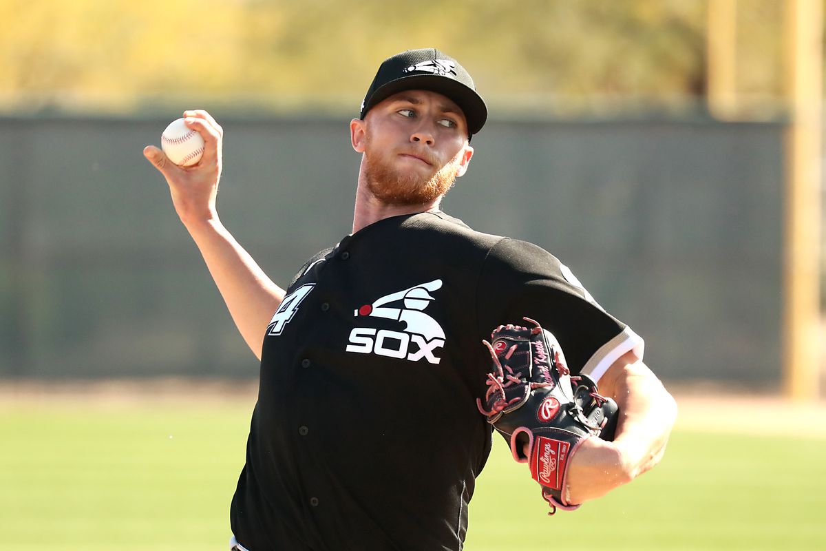 Chicago White Sox starting pitching warms up during 2020 Spring Training.