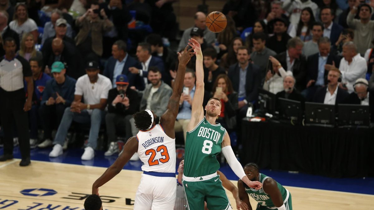 Porzingis Celtics Jump Ball