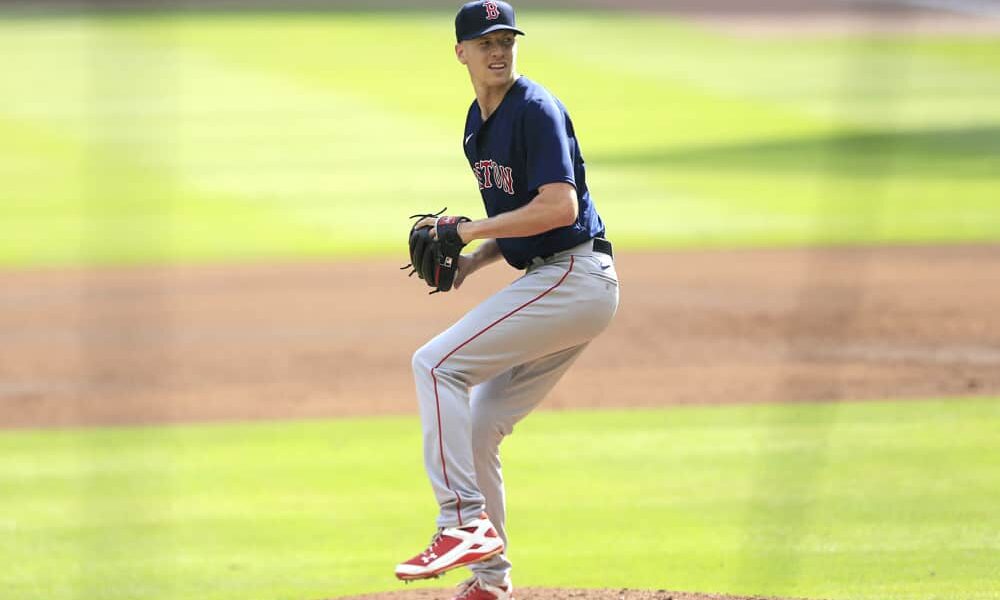 Nick Pivetta pitches on the road for the Boston Red Sox.