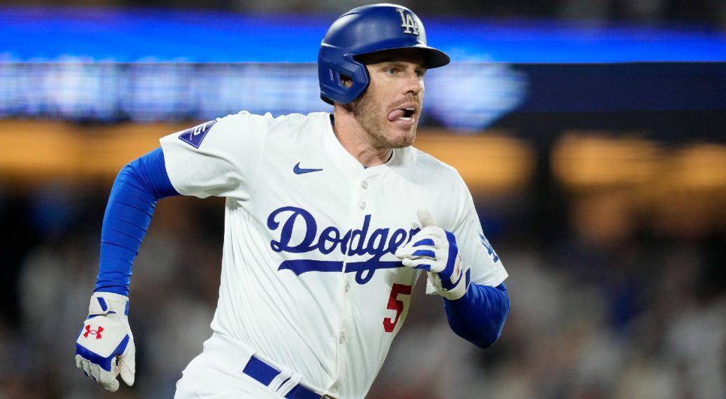 Freddie Freeman runs the bases for the Los Angeles Dodgers.