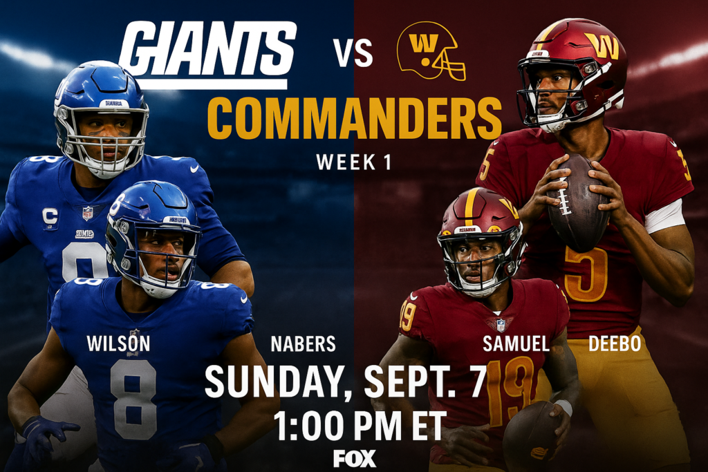 Giants vs. Commanders: Week 1 Preview, Injury Report & News and Notes - Back Sports Page