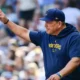 Pat Murphy makes a pitching change for the Milwaukee Brewers.