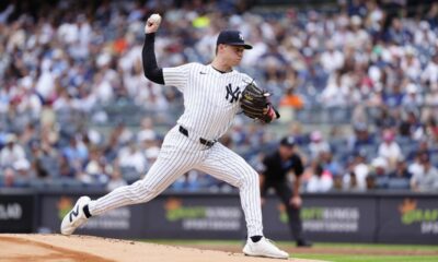 Will Warren pitches at home for the New York Yankees.