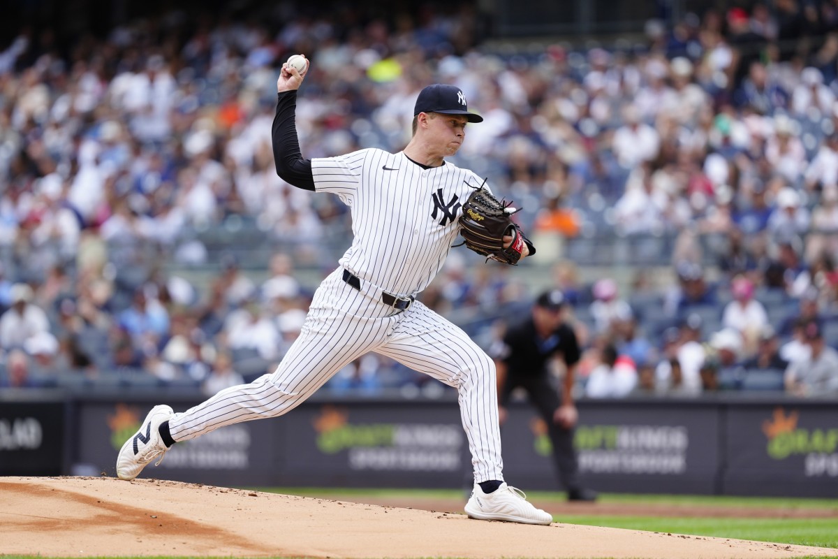 Will Warren pitches at home for the New York Yankees.