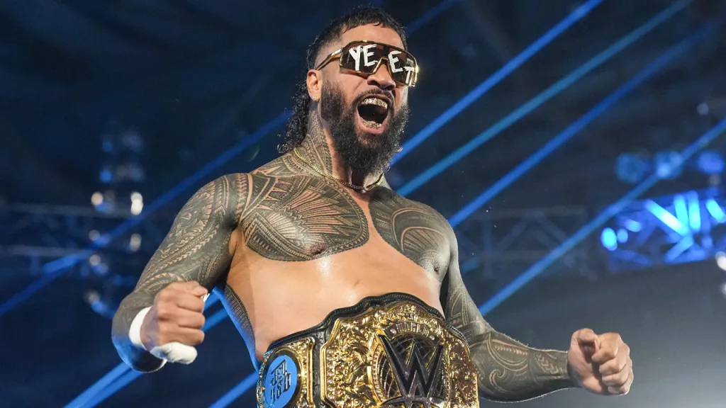 Jey Uso faces CM Punk for the World Heavyweight Championship at Saturday Night's Main Event.