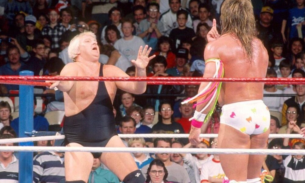 The Ultimate Warrior faces off against Bobby Heenan at WWE's Survivor Series.