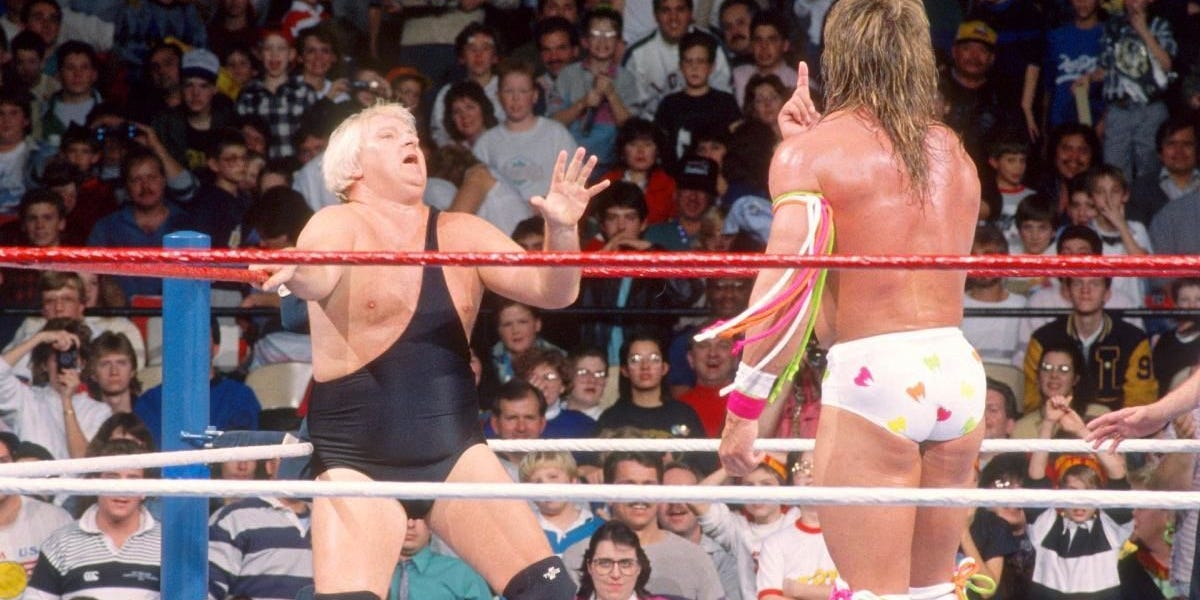 The Ultimate Warrior faces off against Bobby Heenan at WWE's Survivor Series.