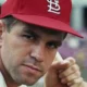 Tim McCarver poses with a bat during his playing career with the St. Louis Cardinals.