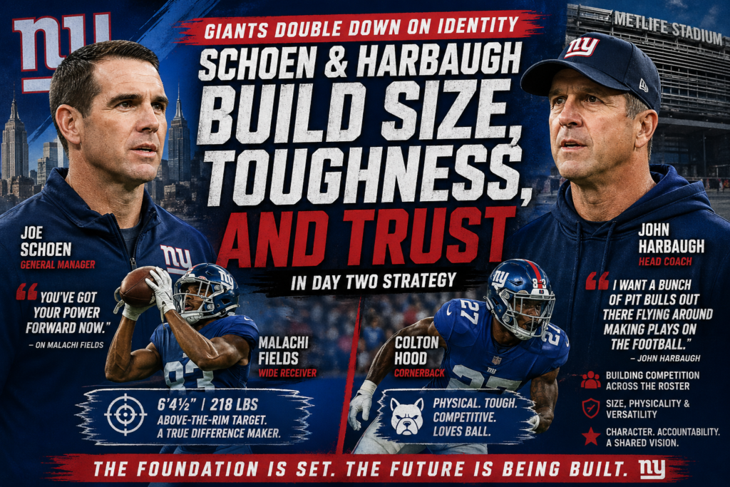 Giants Double Down on Identity: Schoen and Harbaugh Continue to Buid