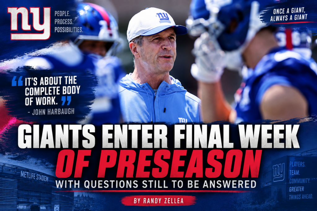 Giants Enter Final Week of Preseason With Questions Still to Be Answered