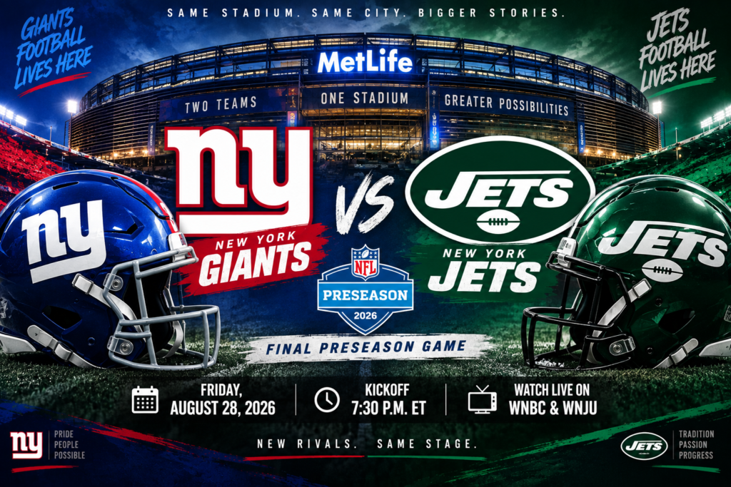 Giants, Jets Set for Final Preseason Tune-Up at MetLife Stadium